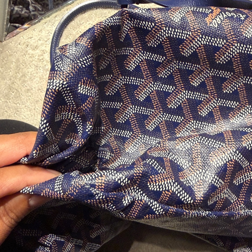 Goyard Saint Louis GM Blue and White Tote Bag - Picture 3 of 12